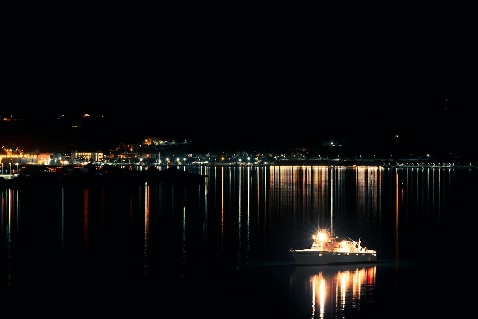 San Diego Bay at dusk in December