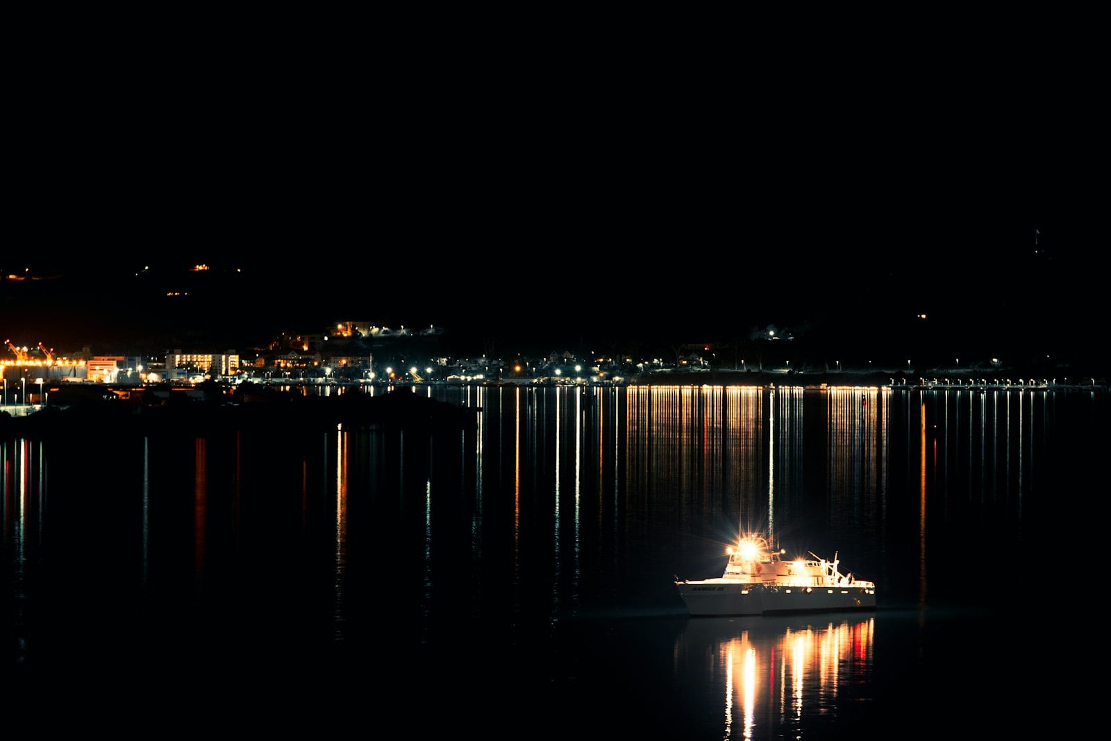 San Diego Bay at dusk in December