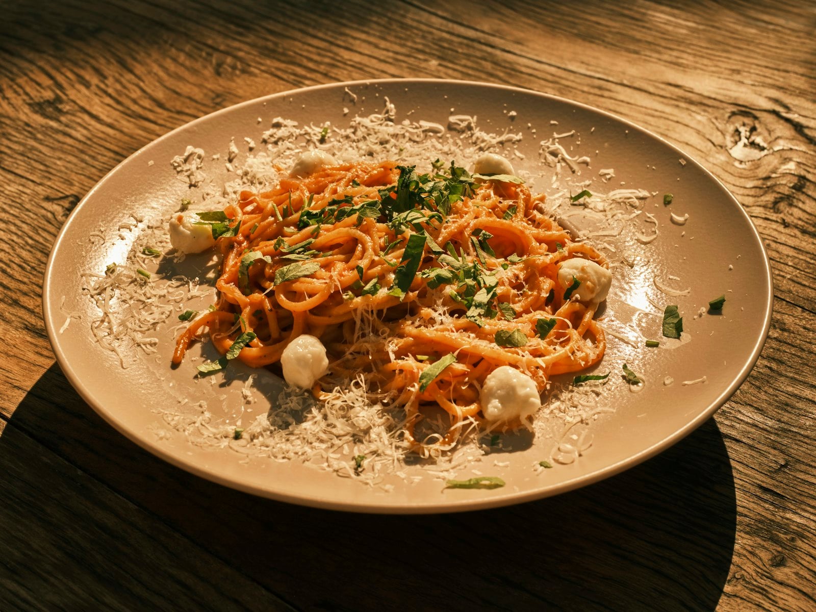 An Italian pasta dinner served in La Mesa