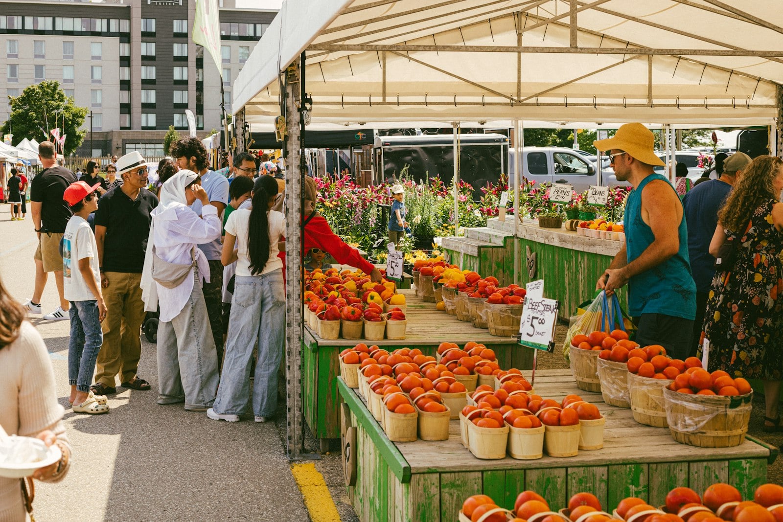The Little Italy Mercato filling West Date Street in San Diego