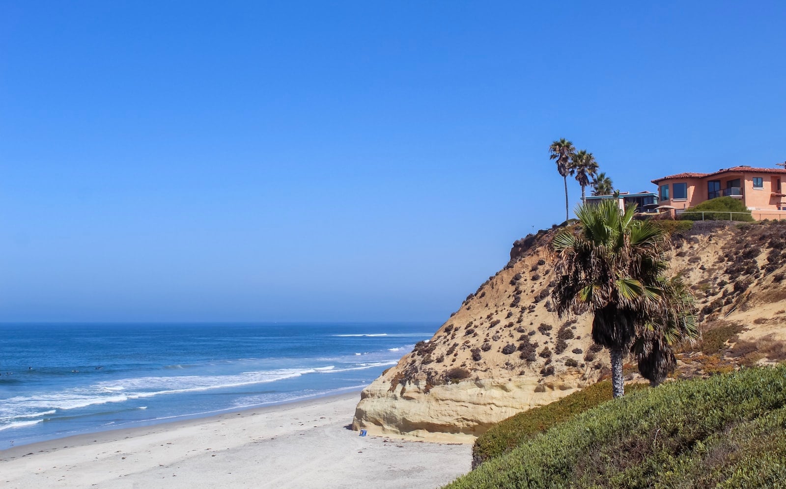 Fletcher Cove and the Solana Beach coastline at sunset