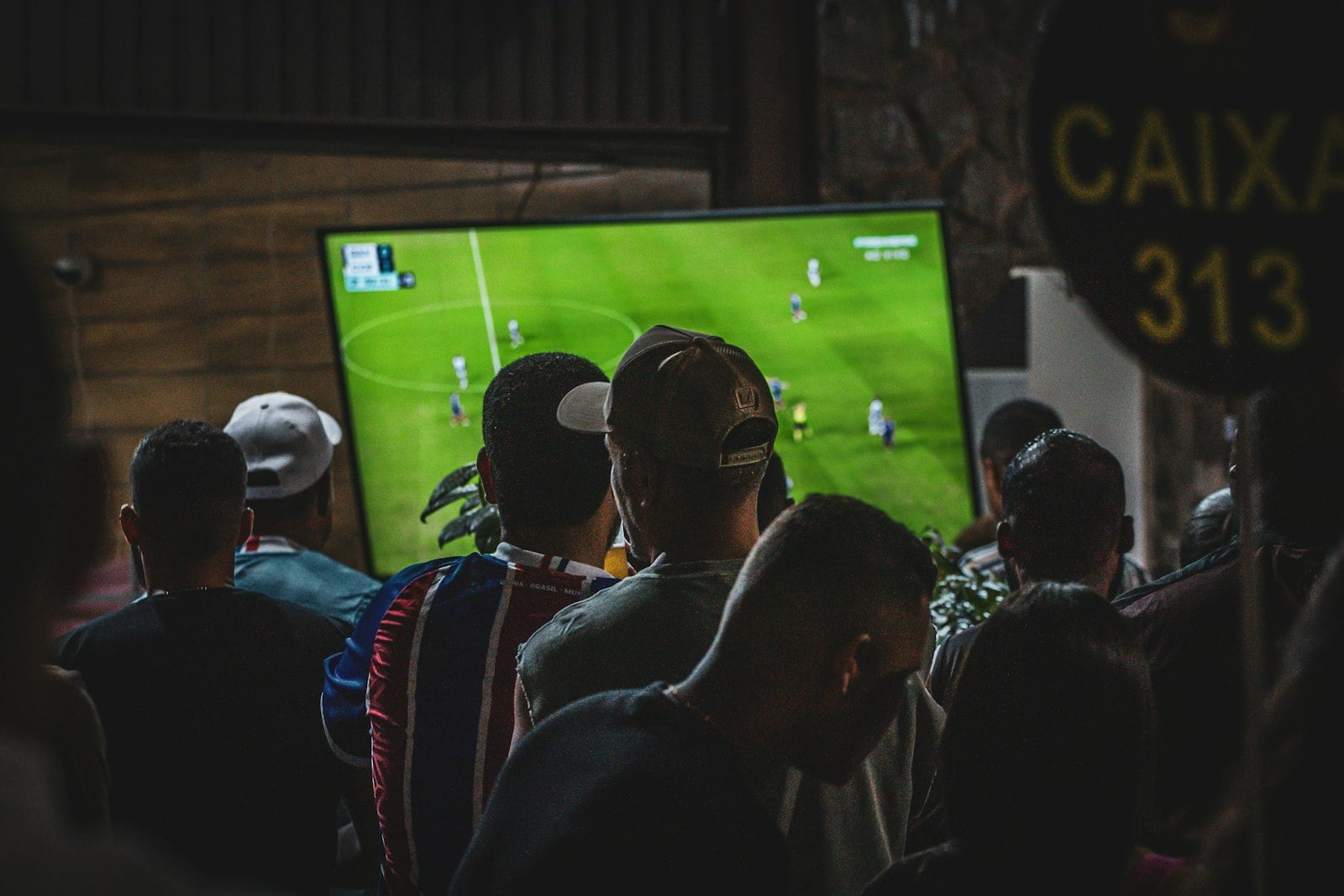 Fans watching a game at a San Diego sports bar