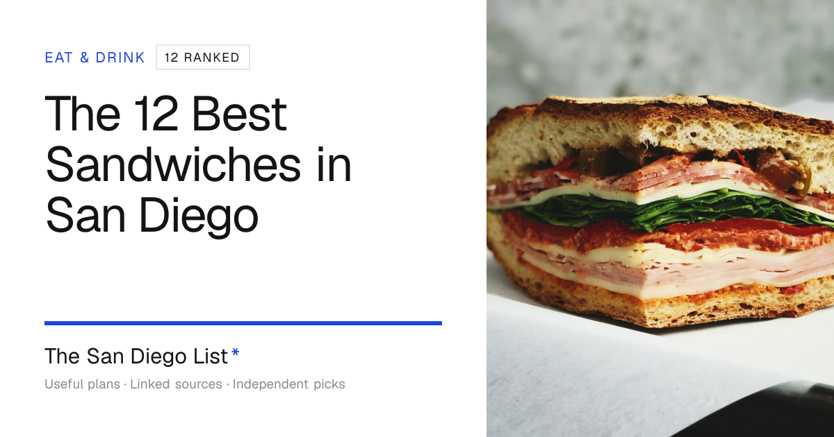 Preview image for The San Diego List guide to the best sandwiches in San Diego