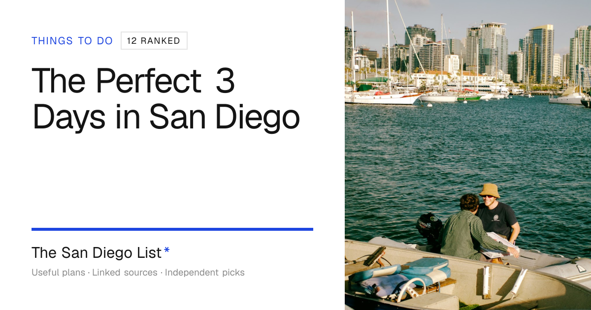 3-Day San Diego Itinerary: A Realistic First-Timer Plan